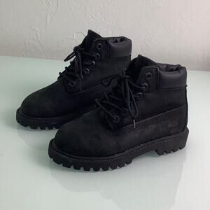 Timberland Classic Premium 6” waterproof black boot toddler unisex size 9 EUC